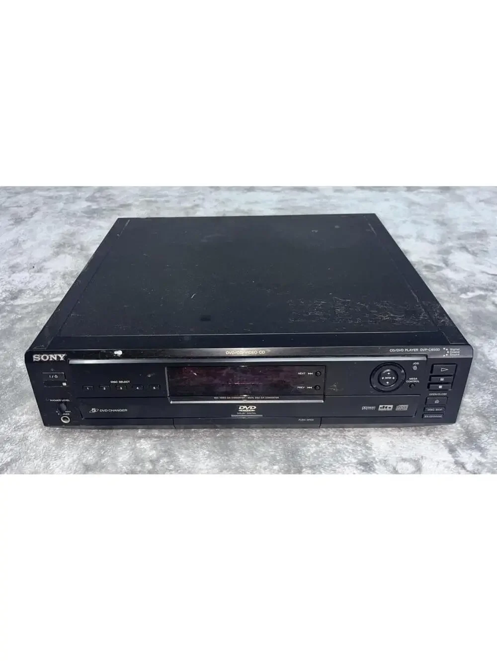 SONY 5 Disc CD DVD VCD Player Carousel Changer DVP-C650D Works